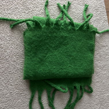 Gruener Fransenschal