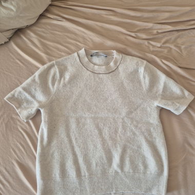Pull en maille beige