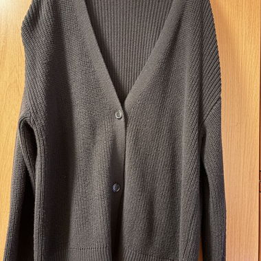 Cardigan nero button-up