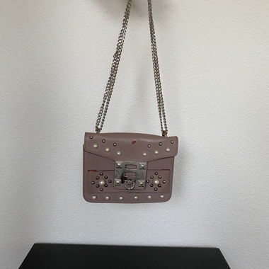 Small Leather Handbag – with Pearls and Details