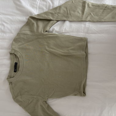 Long-sleeve T-shirt in Khaki/Green