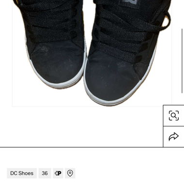 Black DC Shoes sneakers size 36