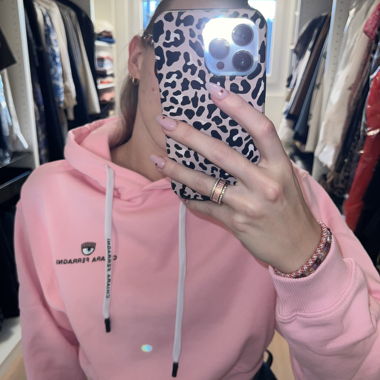 Rosa cropt Hoodie - Chiara Ferragni