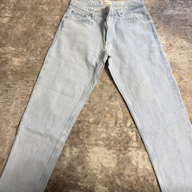 Light Blue Straight-Leg Jeans
