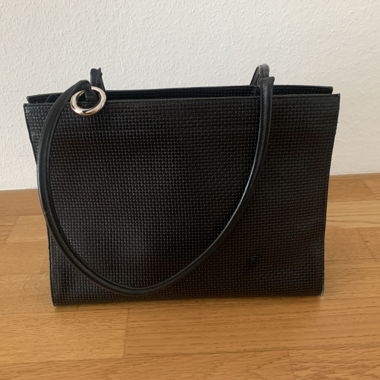 Black leather bag