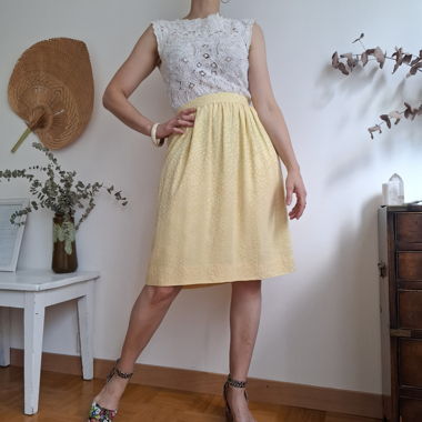 Jupe vintage en soie