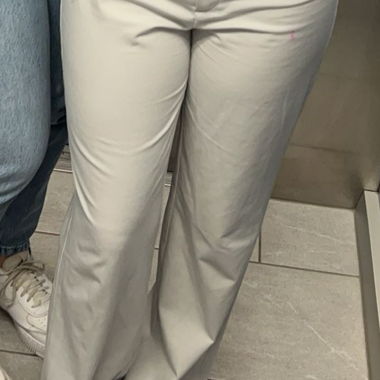Beige Stoffhose