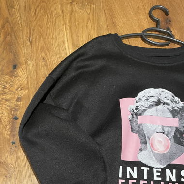 Hoodie Black, mit Backprint