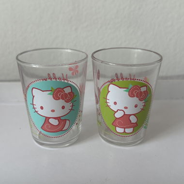 Two Hello Kitty Vintage 2012 Glasses