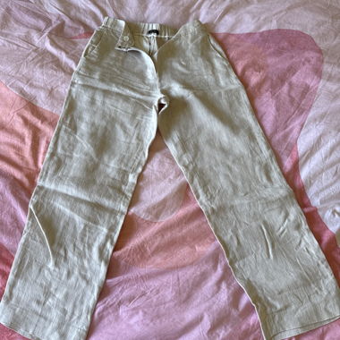 Pantalon en lin beige