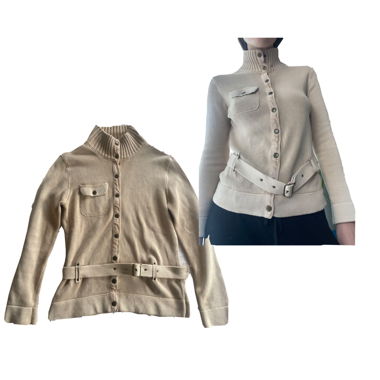 Gilet en maille Esprit avec ceinture