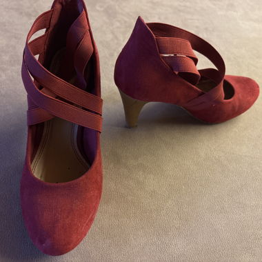 Red Heels with Strap Detail