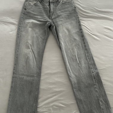 Jeans Bershka grigi - vita media gamba dritta