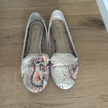 Snake Print Flats