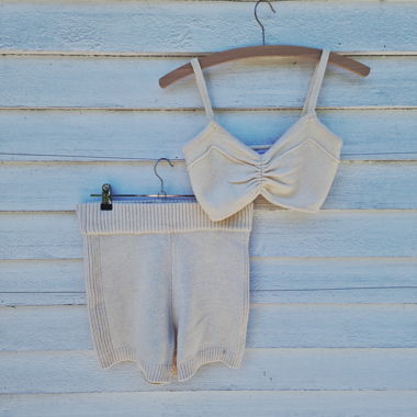 Ensemble en maille ZARA avec top et shorts