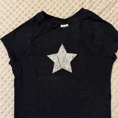 Black Bershka T-shirt with Star