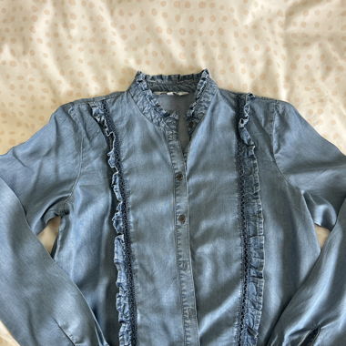 cute Bluse in Jeansoptik