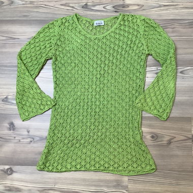 Pull vert en maille