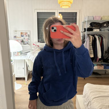 Blue hoodie