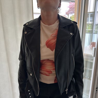 Black leather jacket