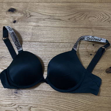 Reggiseno nero Victoria’s Secret con strass