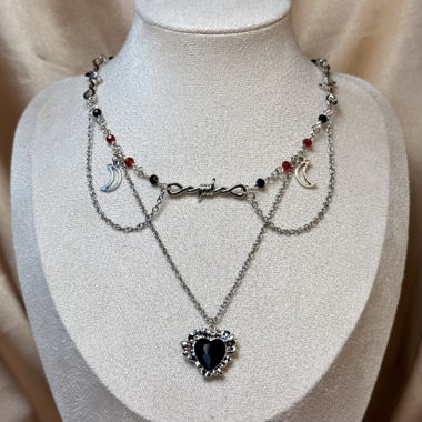 Handmade Spike Heart Necklace