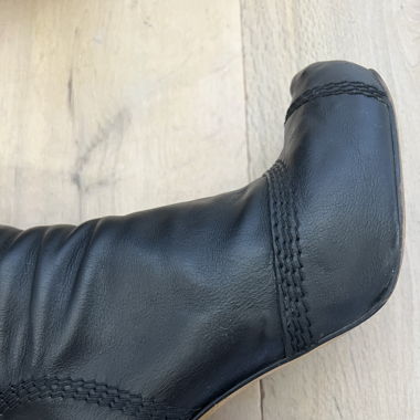 Tolle schwarze Lederstiefel, Grösse 37