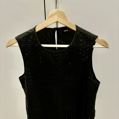 ASOS DESIGN Textured Black Tank Top