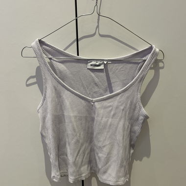 Weekday Lilac Ribbed Tank Top