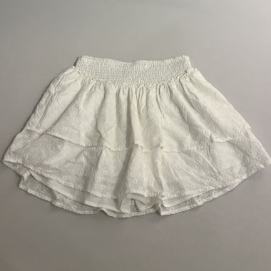 White Ruffled Skirt with Built-in Shorts