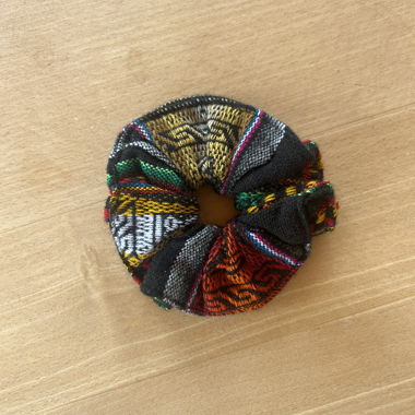 Colorful Peruvian Scrunchie in Alpaca Wool