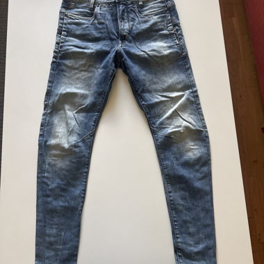 Jeans slim blu sbiancato D Staq
