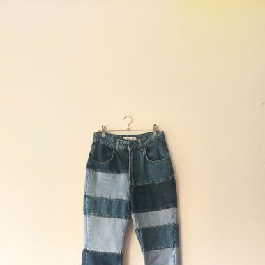 Patchwork subdued pants