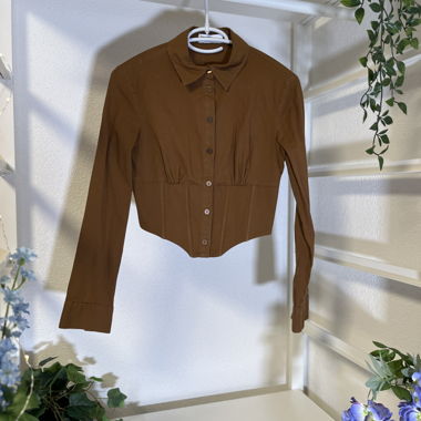 Brown Corset Shirt – S
