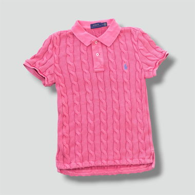 Polo Ralph Lauren pink knit slim poloshirt