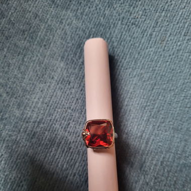 Silver Ring with Red Stone