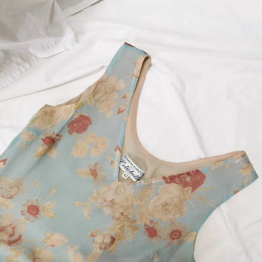 Silk chiffon 90s floral dress