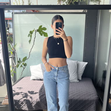 jeans straight mango 