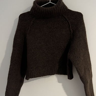 Short brown Zara sweater