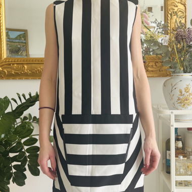 Robe rayures noir et blanc