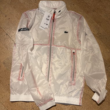 Lacoste Sport Windbreaker Jacket White Size 46