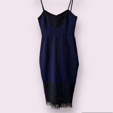 Abito Bodycon in Cotone e Pizzo - Taglia S