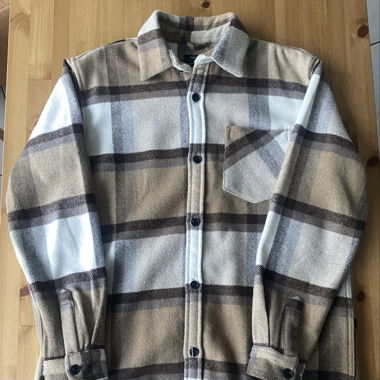 beiges-braunes Overshirt