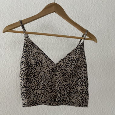 Crop-Top mit Leopardenmuster
