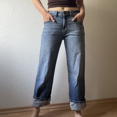Jeans a gamba larga