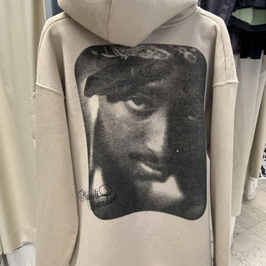 Makaveli Tupac collector zip hoodie beige XL