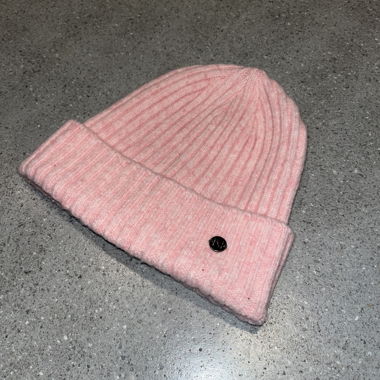 Bonnet côtelé rose