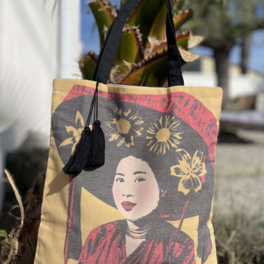 Borsa tote bag stampata da donna