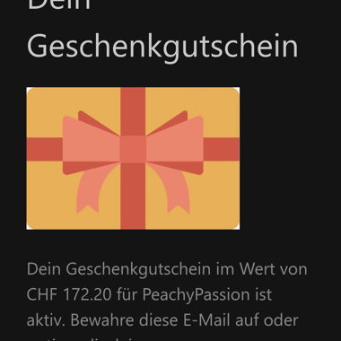 Geschenkgutschein PeachyPassion