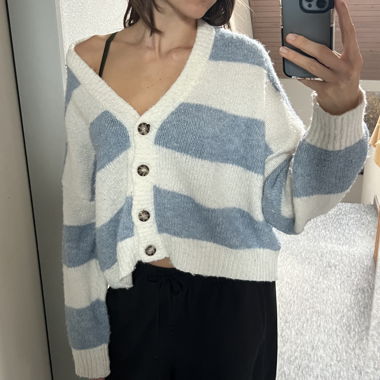 Pull&Bear gestreifte Strickjacke